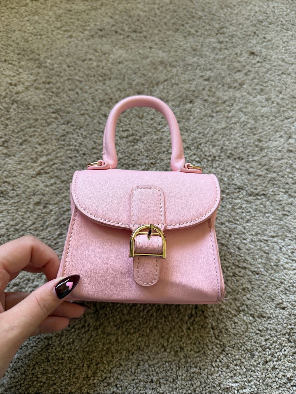 Baby pink micro mini bag
